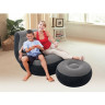 Надувное кресло с пуфиком INTEX 68564, флок, 99×130×76 / 64×28 см