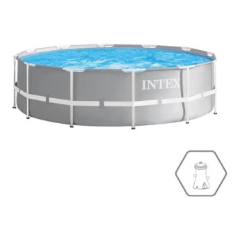 Каркасный бассейн INTEX Prism Frame 26702, 305×76 см, с фильтр-насосом